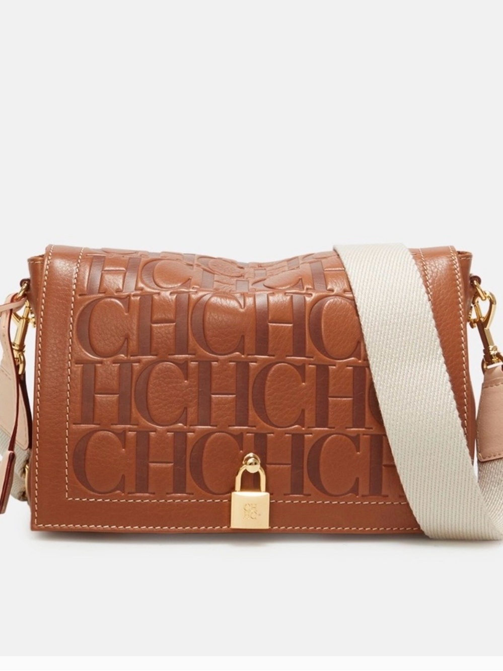 Carolina Herrera / Andy Locked medium Leather Crossbody (authentic)
